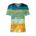 thumbnail image 4 of Camiseta con cuello en V para mujer, informal, de manga corta, con estampado floral, para mujer OAVQHLG3B Store  lin121212, 4 of 5