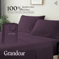 thumbnail image 3 of SGI Bedding 1000 TC Egyptian Cotton Bed Sheet Set - Queen Size Sheets 1000 Count Sheets for Queen Size Bed - Soft, Durable Sheets Cotton Sheets in 1000 TC 18" Deep Plum, 3 of 7