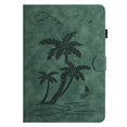 thumbnail image 3 of Allytechgroup iPad Air 11 Case 2024, Embossed Coconut Tree Pattern Cover, Auto Sleep Wake Function with Flip Cover Stand and Pencil Holder Case for Apple iPad Air 11 Inch 2024 Tablet,Green, 3 of 9