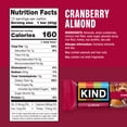thumbnail image 3 of KIND Gluten Free Cranberry Almond Snack Bars, 1.4 oz, 12 Count Box, 3 of 14
