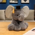 thumbnail image 5 of Graduation Gift Elephant Stuffed Toy - 11 inch Cute Animal Plush Toy with Cap,Sash,Graduation Gift for All(Grey), 5 of 6