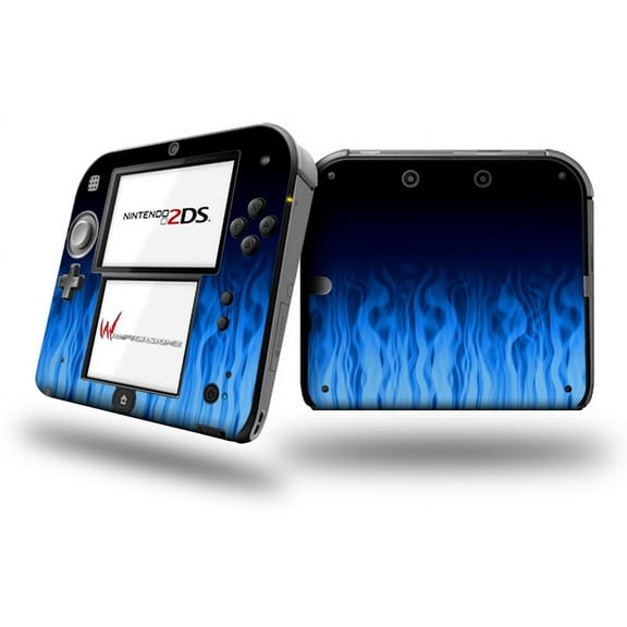 Fire Blue - Decal Style Vinyl Skin fits Nintendo 2DS - 2DS NOT INCLUDED