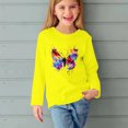 thumbnail image 5 of Ugoldhm Girls Shirts Casual Round Neck Long Sleeve Butterfly Printed Tops Fall Tunic Tees, 5 of 5