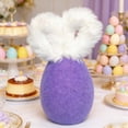 thumbnail image 4 of WWG Easter Plush Bunny Ear Egg Decor Ornament Soft Fluffy Hanging Decoration for Home Party Easter Basket Fillers Assorted Colors 5.9 x 3.3 Inches, 4 of 8