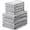 Black-8-Piece Set, variant on Brown 8-Piece Set Kitchen Linen Terry Towel & Dishcloth Set