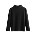 thumbnail image 4 of Breezora Kids Thermal Long Sleeve Shirt Base Layer for Cold Weather Breathable Moisture Wicking Top All Day Comfort 120 Size Black, 4 of 6