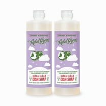 Rebel Green Super Deluxe Dish Soap - Natural Dishwashing Soap - Liquid Dish Detergent - Sustainable Dish Liquid Scented with Lavender & Grapefruit - (16 oz Bottles, 2 Pack)