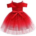 thumbnail image 2 of GHSDFBB Robe Fille pour Anniversaire Mariage Fête Occasion Spéciale Paillettes Tulle Robe Princesse 3-10 Ans, 2 of 7