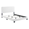thumbnail image 2 of Modway Celine Channel Tufted Performance Velvet Twin Bed in White, 2 of 9