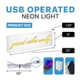 thumbnail image 5 of Good Vibes Only 20" X 6" Contemporary Glam Acrylic Box USB Operated LED Neon Light, Yellow, 5 of 7