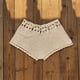 thumbnail image 4 of Gibobby traje de baño mujer Braguitas de bikini bóxer de color sólido con de cintura alta de punto de verano para mujer(Beige,M), 4 of 5