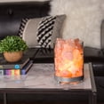 thumbnail image 6 of INVITING HOMES Natural Himalayan Salt Lamp in Clear Glass Holder with Optional Stainless Steel Base & Optional WiFi , Dimmable Switch, 6ft UL-Listed Cord, and 15-Watt Light Bulb, 6 of 7