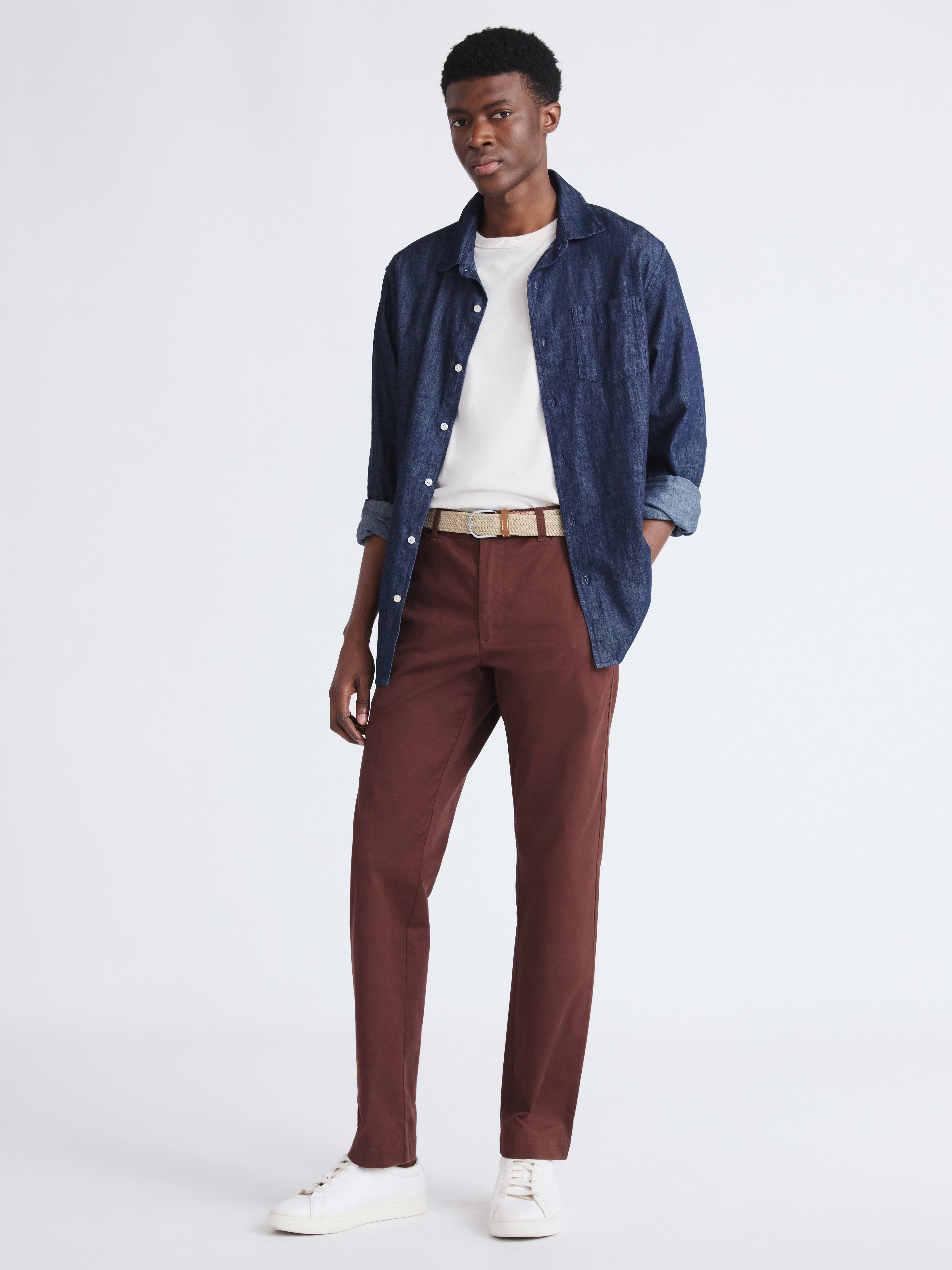 Free Assembly Men's Straight Tapered Fit Chino Pants, Sizes 29-42