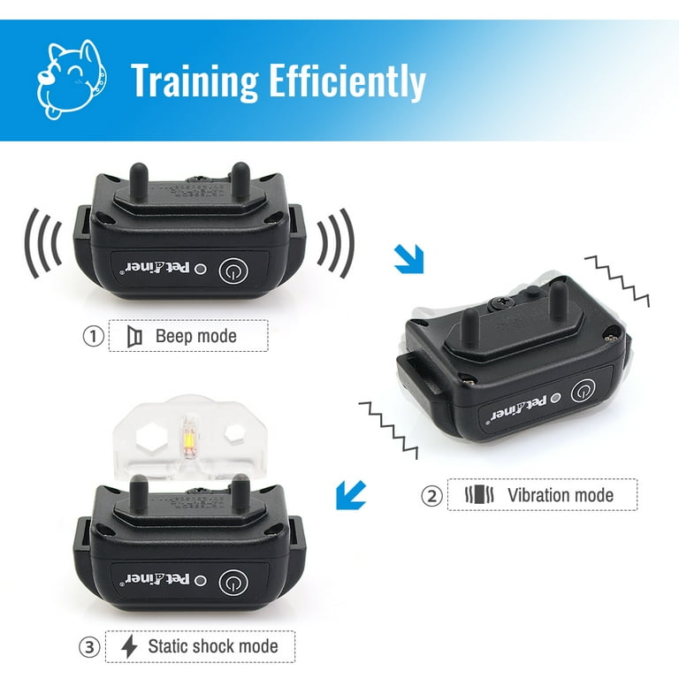 Petrainer PET998DBB1 Dog Training Collar with Beep Vibration Shock Light 1000FT Range Walmart