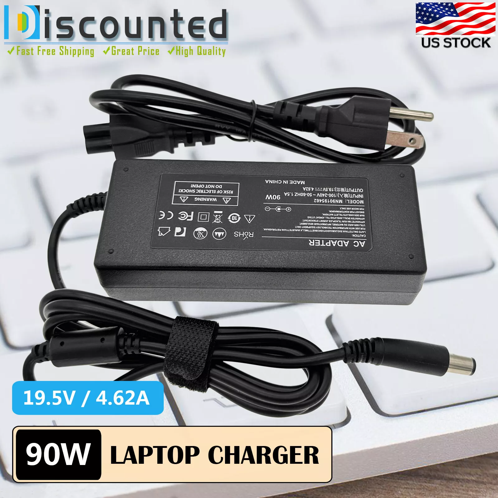 Dell XPS 13 9370 (P82G) 9380 (P82G) Laptop Charger AC Adapter