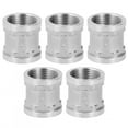 thumbnail image 1 of 5Pcs 3/4 Female Thread x 3/4 Female Thread Stainless Steel Threaded Pipe Fitting for Plumbing Gas, 1 of 6