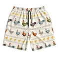 thumbnail image 3 of Uemuo Funny Chicken Pattern Men's Swim Trunks Hawaiian Beach Bathing Suit Swimsuits Beach Quick-Dry Shorts with Pockets-Medium, 3 of 9
