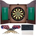 thumbnail image 1 of Trademark Gameroom Dartboard Cabinet Set with Realistic Walnut Finish, 1 of 3