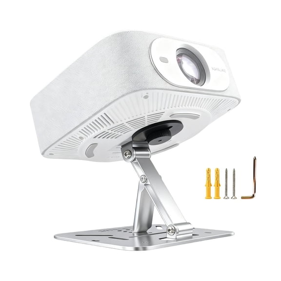 Heavy Duty Foldable Projector Stand Triangular Structure Supports 11Lbs Metal Mount For Wall Ceiling Desktop