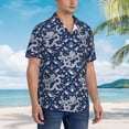 thumbnail image 3 of Fuzoiu Dragon Print Hawaiian Shirt for Men, Summer Beach Casual Short Sleeve Button Down Shirts, Men’s Beach Summer Shirts with Pocket,Medium, 3 of 7