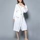 thumbnail image 5 of Albornoz ligero, albornoz, kimono de algodón, bata de gofre para amantes, blanco, 5 of 6