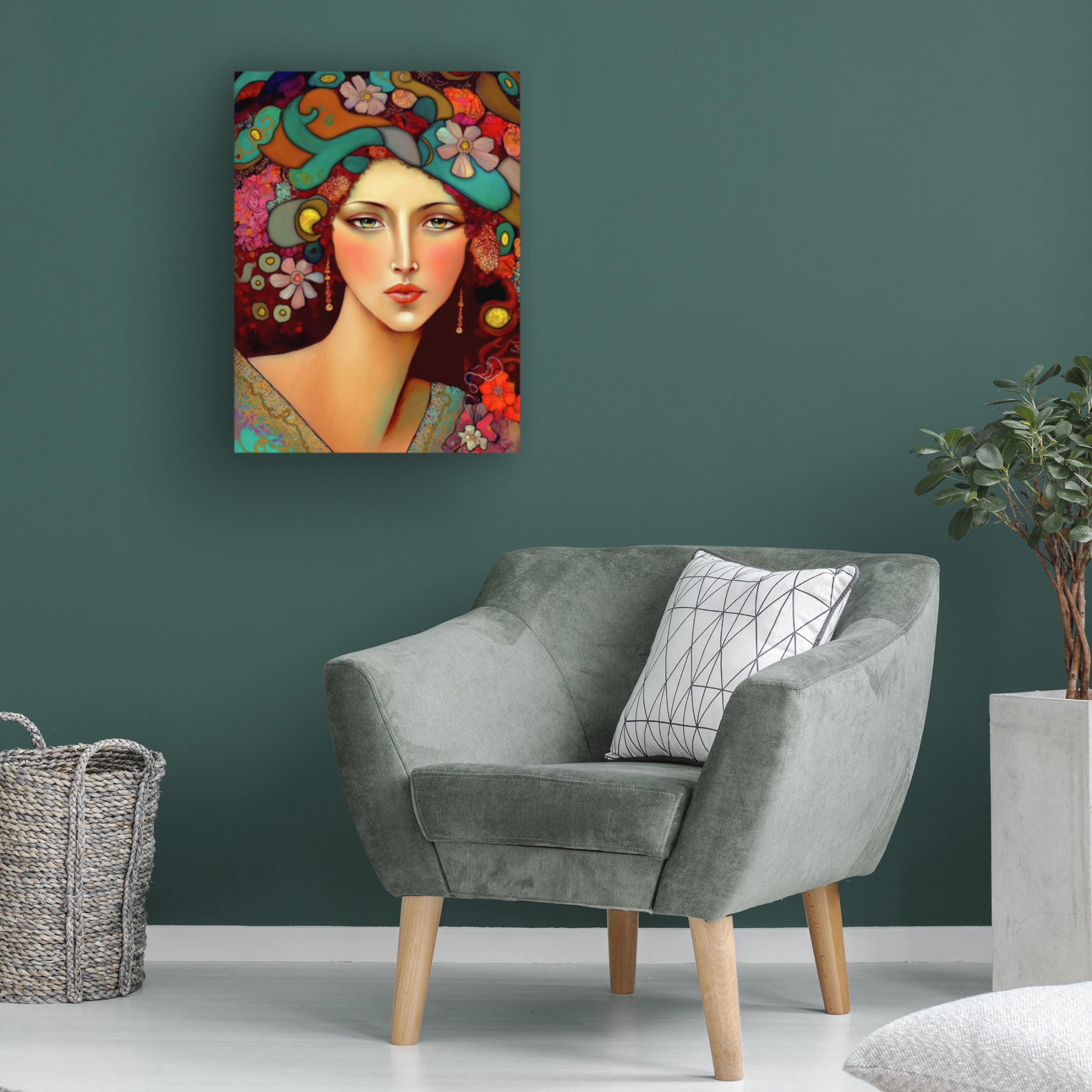 Canvas Wall Art - RomantzArt 'Renaissance Romance Ennia' Wall Art for Living Room, Bedroom, or Office Décor by Trademark Fine Art - 14 x 19 Inches