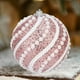 thumbnail image 5 of Pack de 2 Adornos Navideños para Árbol | Bolas Colgantes de 8 Cm con Nieve y Cuentas | Decoraciones de Plástico En Dorado, Blanco, Rosa y Azul | Decoración Festiva para Las Fiestas, 5 of 6