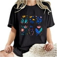 thumbnail image 5 of Summer Tops For Women 2026 Plus Size Womens Summer Tops Elbow Length Sleeves Womens Blouses For Work Professional Xxl Cute T Shirts For Women Graphic, 5 of 6