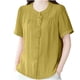thumbnail image 1 of V Cuello Blusas para las Mujeres, de Moda Retro Bordado Cuello Redondo Cinco Cuartos de Manga para el Uso Casual, 1 of 6