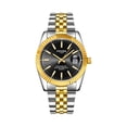 thumbnail image 2 of Resicozy Mens Watches Fashion Quartz Wristwatch with Round Case Casual Business Watch Stainless Gift 2026 Silver&Gold with Black Face, 2 of 3