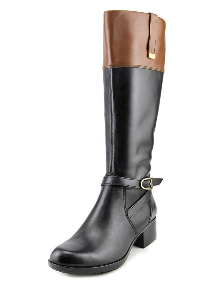 black and cognac boots