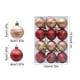 thumbnail image 3 of Pack de 12 bolas de adornos para árbol de Navidad | Decoración navideña de plástico multicolor • Colgante colgante de 1,6" • Esferas clásicas resistentes a rotura rojas y blancas para decoración, 3 of 6