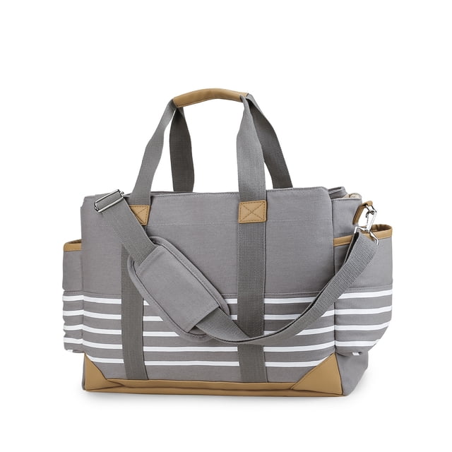 SPEKSEE Large Capacity Canvas Mommy Bag - Multi-functional Waterproof Maternity Tote with Shoulder Strap & Stroller Hanging Feature