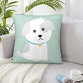 thumbnail image 5 of LNWH Decorative Pillow Covers, Cute Cartoon Puppy Square Sofa Decorative Knit Pillow Case, 20"x20", 5 of 8