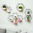 thumbnail image 5 of MesaSe Storage Rack Iron Storage Holder Wall-mounted Multifunctional Nordic Style Geometric Firm Hexagonal Shelf for Home Black, 5 of 5