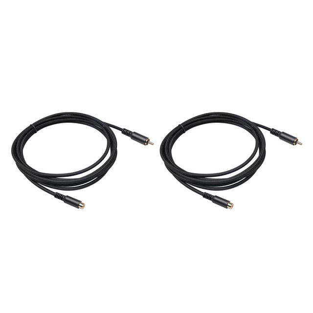 Methold Cable de extensión de Audio de a con carcasa de aleación, Cable de Subwoofer para reproductor de juegos de TV 3 metros 2piezas