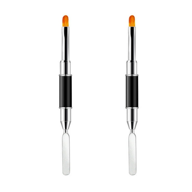 Brosse et Ramasse-Ongles en Gel Poly 2 en 1 Design Outil pour Extension d'Ongles en Gel UV