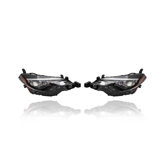 Headlight Assembly - Cooling Direct Fit/For TO2503249; TO2502249 17-19 Toyota Corolla-CE/L/LE/LE-Eco - Pair Left and Right Set, BI-LED With LED-Daytime Running Light, NSF