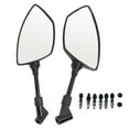 thumbnail image 2 of Motorcycle Rearview Mirror, 360 Rotation Convex Glass Lens Carbon Fiber Style Universal For Scooter Sport Dirt Bike ATV, 2 of 8
