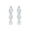 thumbnail image 3 of Rosec Jewels Certified Moissanite Hoop Earrings for Women - Twisted Hoop Earrings with Snap Back - D-VS1 Quality - Ready to Gift, 10K White Gold, 3 of 7
