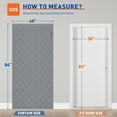 thumbnail image 2 of Neighborly Nook Magnetic Thermal Insulated Door Curtain Fits Door Size 38" x 82", Oxford Cloth Strong Magnets Winter Entrance Cover, Thicken Cotton Doorway Blanket for Patio Entrance, Gray, 2 of 9