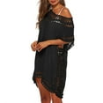 thumbnail image 2 of Eashery Swimsuit Cover Ups for Women Short Sleeve Oversized Bandeau Swimsuit Black One Size, 2 of 4