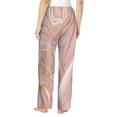 thumbnail image 3 of Haiem Rose Gold Glitter Splatter Women's Pajama Pants Ultra Lightweight Pjs Bottoms Sleepwear Bottom Pants With Pocket Drawstring-X-Large, 3 of 9