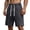 Gray, variant on Mens Baggy Jean Shorts Loose Fit Drawstring Straight Leg Bermuda Shorts Pull On Solid Color Denim Shorts Men with Pockets S-3XL