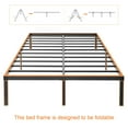 thumbnail image 3 of VECELO 16" Full Size Metal Platform Bed Frame, Heavy Duty Steel Slat/Mattress Foundation, No Box Spring Needed, Black, 3 of 9