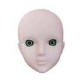 thumbnail image 3 of Cabeza de muñeca de maquillaje de práctica a escala 1/6 para muñecas articuladas de 30 cm, accesorios lisos. ojos verdes, 3 of 9