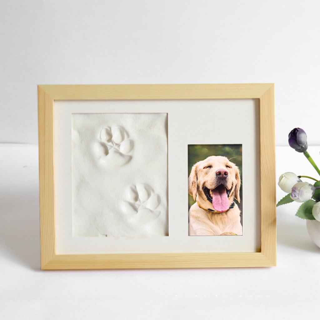Paw Print Kit Dog Frame Pet Memorial Picture Frame with Pawprints Imprint Kit
