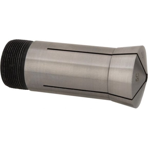 Value Collection 3/16" 5C Square Collet 3.28" Overall Length, 1.041-24 Internal Thread Size, Steel, 0.0032" TIR