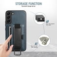 thumbnail image 3 of Phone Case for Samsung Galaxy S22 Plus S22+ 5G Wallet Cover with Tempered Glass Screen Protector and Slim Stand Card Holder Leather Cell Accessories S22+5G S22plus 22S + S 22 22+ Men Blue, 3 of 15