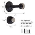 thumbnail image 3 of Design House 4-Pack Magnetic Door Stop Wall Protectors with Magnetic Tip, Matte Black, 3 of 16